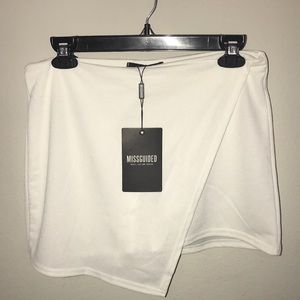 Misguided white envelope skort
